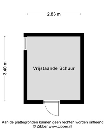 Floorplan - Troelstrastraat 22, 9645 JC Veendam