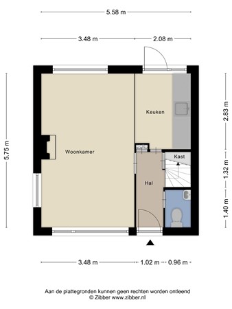 Floorplan - Jacques Perkstraat 22, 9673 HL Winschoten