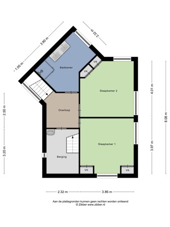 Floorplan - Verlengde van Beresteijnstraat 14, 9641 AC Veendam