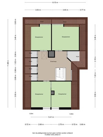 Floorplan - Sarastraat 5, 9641 HN Veendam
