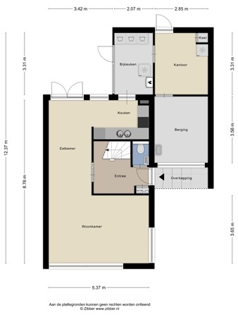 Floorplan - Joop Den Uyllaan 11, 9641 PG Veendam