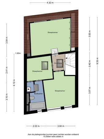 Floorplan - Noorderstraat 351, 9611 AJ Sappemeer