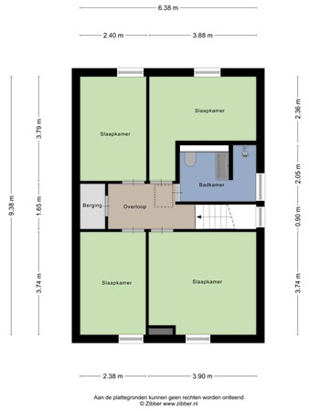 Floorplan - Poststraat 58, 9648 JN Wildervank