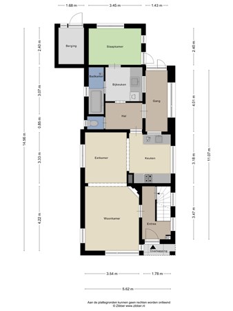 Floorplan - Bovenweg 11, 9649 CA Muntendam