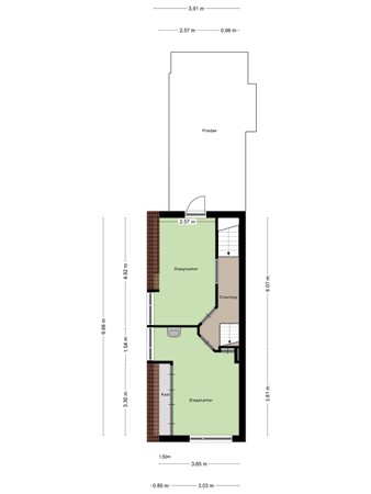 Floorplan - Werfkade 20, 9601 LG Hoogezand