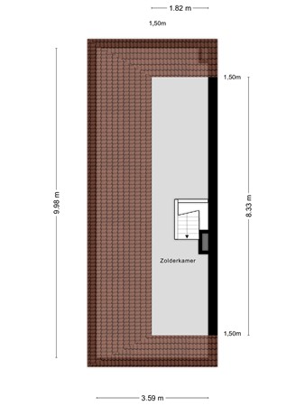 Floorplan - Werfkade 20, 9601 LG Hoogezand