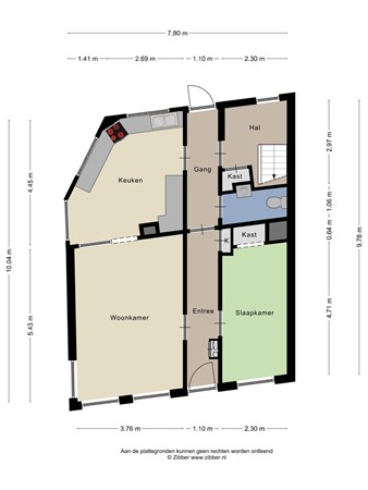 Floorplan - Noorderstraat 349, 9611 AJ Sappemeer