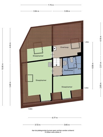 Floorplan - Noorderstraat 349, 9611 AJ Sappemeer