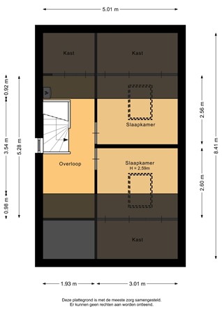 Brouwersweg 19, 9646 AK Veendam - Tweede verdieping - 2D.jpg