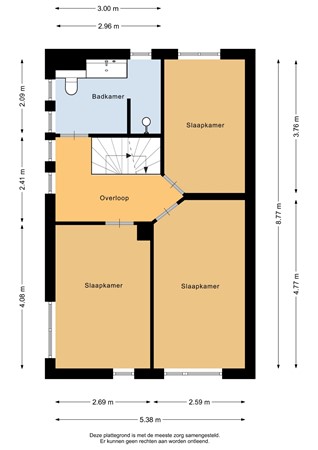Joop Den Uyllaan 21, 9641 PG Veendam - Eerste verdieping - 2D.jpg