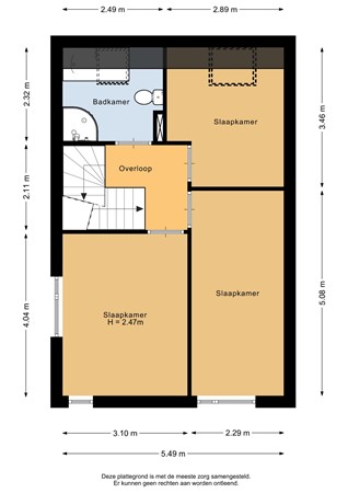 Dassenburcht 52, 9649 KJ Muntendam - Eerste verdieping - 2D.jpg