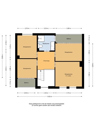 Voormolenstraat 9, 9645 EL Veendam - Eerste verdieping - 2D.jpg