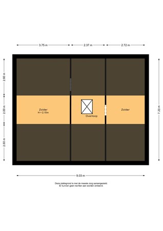 Voormolenstraat 9, 9645 EL Veendam - Zolder - 2D.jpg