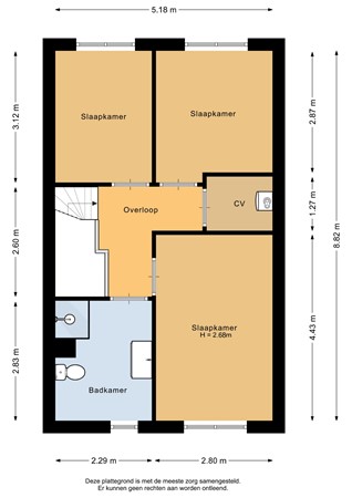 Meezenbroekstraat 19A, 9645 PA Veendam - Eerste verdieping - 2D.jpg