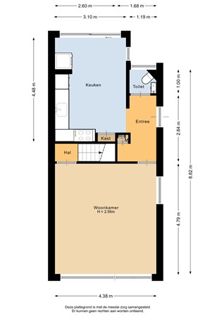 Minervastraat 98, 9645 CT Veendam - Begane grond - 2D.jpg
