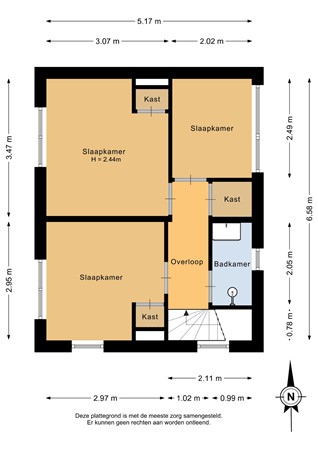 Burgemeester Venemastraat 24, 9649 BC Muntendam - Eerste verdieping - 2D.jpg