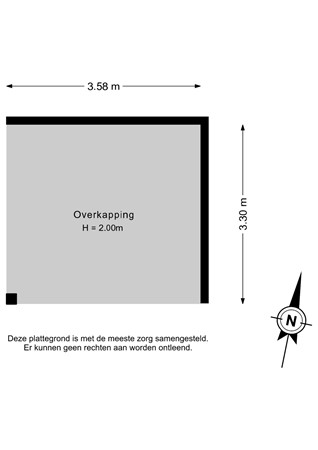 Beneden Veensloot 9, 9651 CH Meeden - Overkapping - 2D.jpg