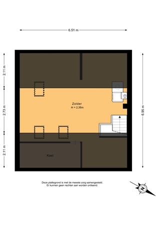 Spoetnikstraat 125, 9665 GC Oude Pekela - Zolder - 2D.jpg