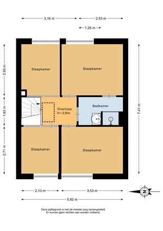 Burgemeester Venemastraat 13, 9649 BA Muntendam - Eerste verdieping - 2D.jpg