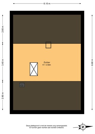 Schoenerstraat 37, 9642 NG Veendam - Zolder - 2D.jpg