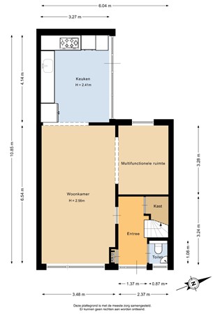 Troelstrastraat 4, 9645 JC Veendam - Begane grond - 2D.jpg
