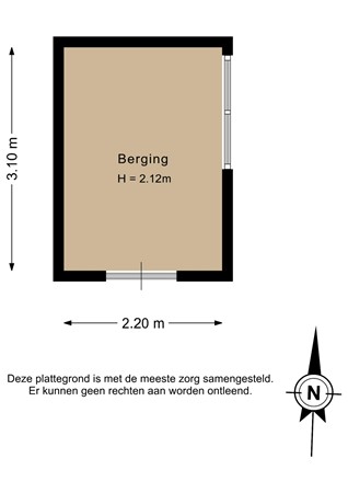 Noordersingel 13, 9601 CJ Hoogezand - Berging 1 - 2D.jpg