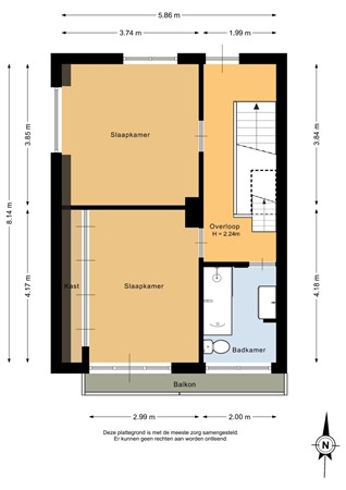 Noordersingel 13, 9601 CJ Hoogezand - Eerste verdieping - 2D.jpg