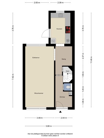 Zwanensingel 85, 6601 GD Wijchen - 437011_2D_Begane_Grond_Zwanensingel_85_Wijchen_01.jpg