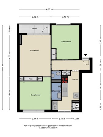 Tijgerstraat 73, 6531 MB Nijmegen - 441012_2D_Appartement_Tijgerstraat_73_Nijmegen_01.jpg