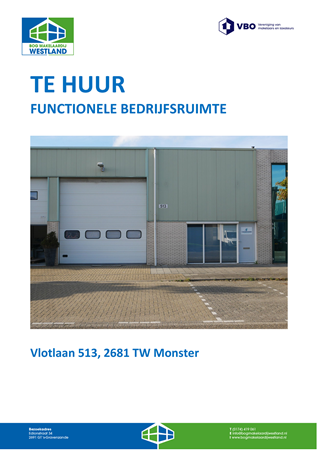 Brochure - Brochure Vlotlaan 513 Monster.pdf - Vlotlaan 513, 2681 TW Monster