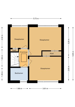 Van Der Peijlstraat 8, 4537 PL Terneuzen - Eerste verdieping - 2D.jpg