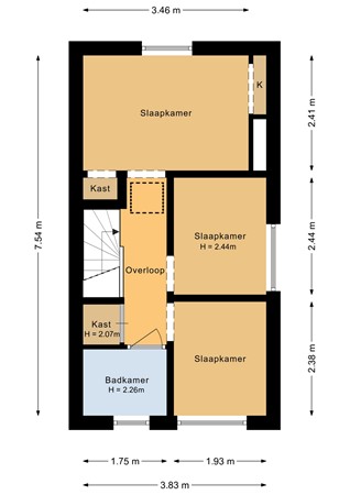 Groenendijk 109, 4587 CT Kloosterzande - Eerste verdieping - 2D.jpg