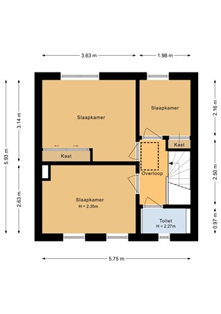 Zuidlandstraat 80, 4532 CL Terneuzen - Eerste verdieping - 2D.jpg