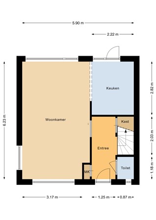 Drostlaan 38, 4541 ES Sluiskil - Begane grond - 2D.jpg