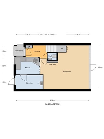 Plattegrond - Kempenaar 05 38, 8231 EA Lelystad - Begane_Grond.jpg