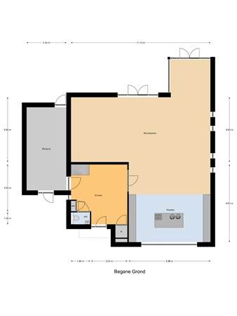 Plattegrond - Buizerdlaan 14, 8245 HL Lelystad - Begane_Grond.jpg