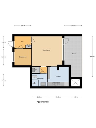 Plattegrond - Bastion 101, 8223 GL Lelystad - Appartement.jpg