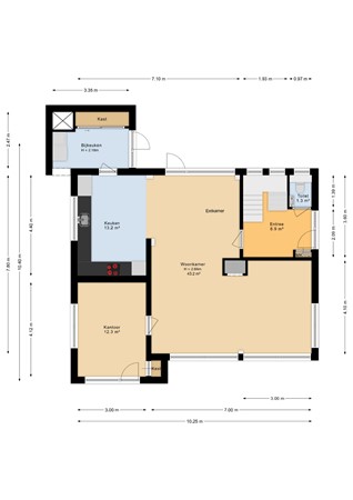 Doniawei 26A, 9104 GM Damwâld - Begane grond - 2D.jpg