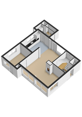 Doniawei 26A, 9104 GM Damwâld - Begane grond - 3D.png