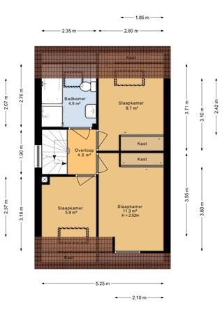 Reidmosk 17, 9254 JN Hurdegaryp - Reidmosk 17 - 1e verdieping - 2D.jpg