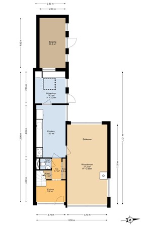 S L Mansholtplein 13, 8802 RN Franeker - Begane grond - 2D.jpg