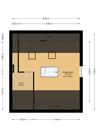 S L Mansholtplein 13, 8802 RN Franeker - Tweede verdieping - 2D.jpg