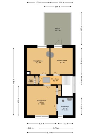 De Bou 19, 9244 BL Beetsterzwaag - Eerste verdieping - 2D.jpg