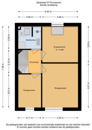Zeisstraat 37, 1445 HB Purmerend - Eerste verdieping - 2D.jpg