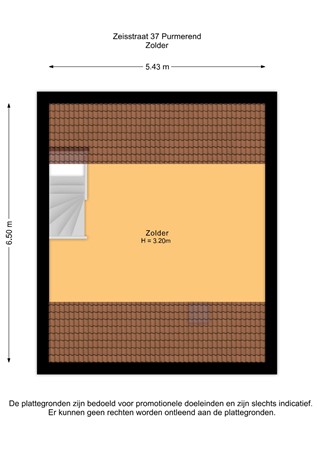 Zeisstraat 37, 1445 HB Purmerend - Zolder - 2D.jpg