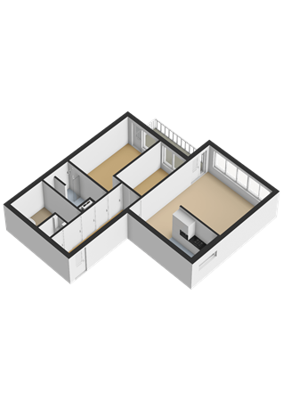 Laan der V.O.C. 340, 1335 TB Almere - Appartement - 3D.png