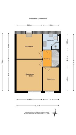 Floorplan - Sikkelstraat 8, 1445 HE Purmerend