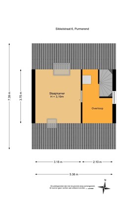 Floorplan - Sikkelstraat 8, 1445 HE Purmerend