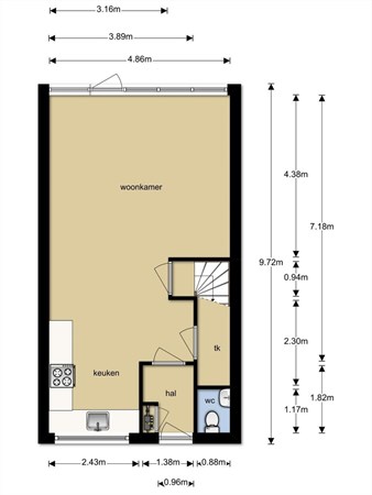 Floorplan - Herikkruid 43, 1441 XG Purmerend