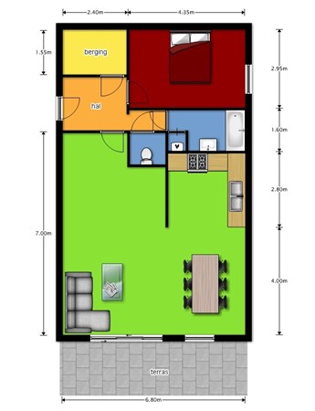 Floorplan - De Roerdomp 7, 1444 XT Purmerend